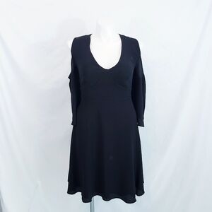 NWT Ashley Stewart Cold Shoulder Little Black Dress Fit & Flare